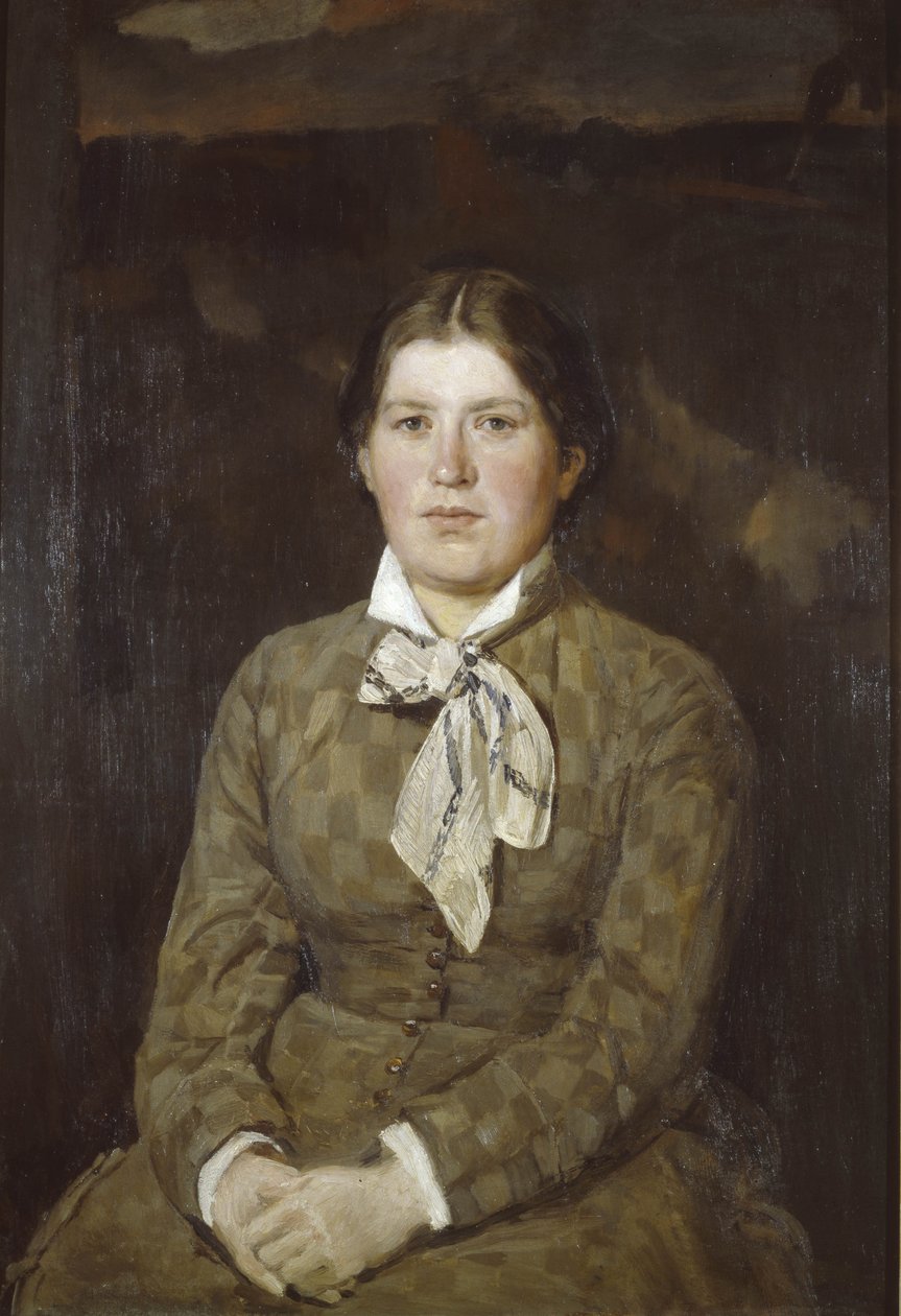 Portrett av Alexandra Vladimirovna Vasnetsova, kunstnerens kone, 1878 av Viktor Mikhaylovich Vasnetsov