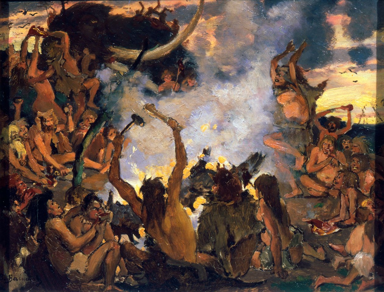 Steinalderen. En fest, 1883. av Viktor Mikhaylovich Vasnetsov