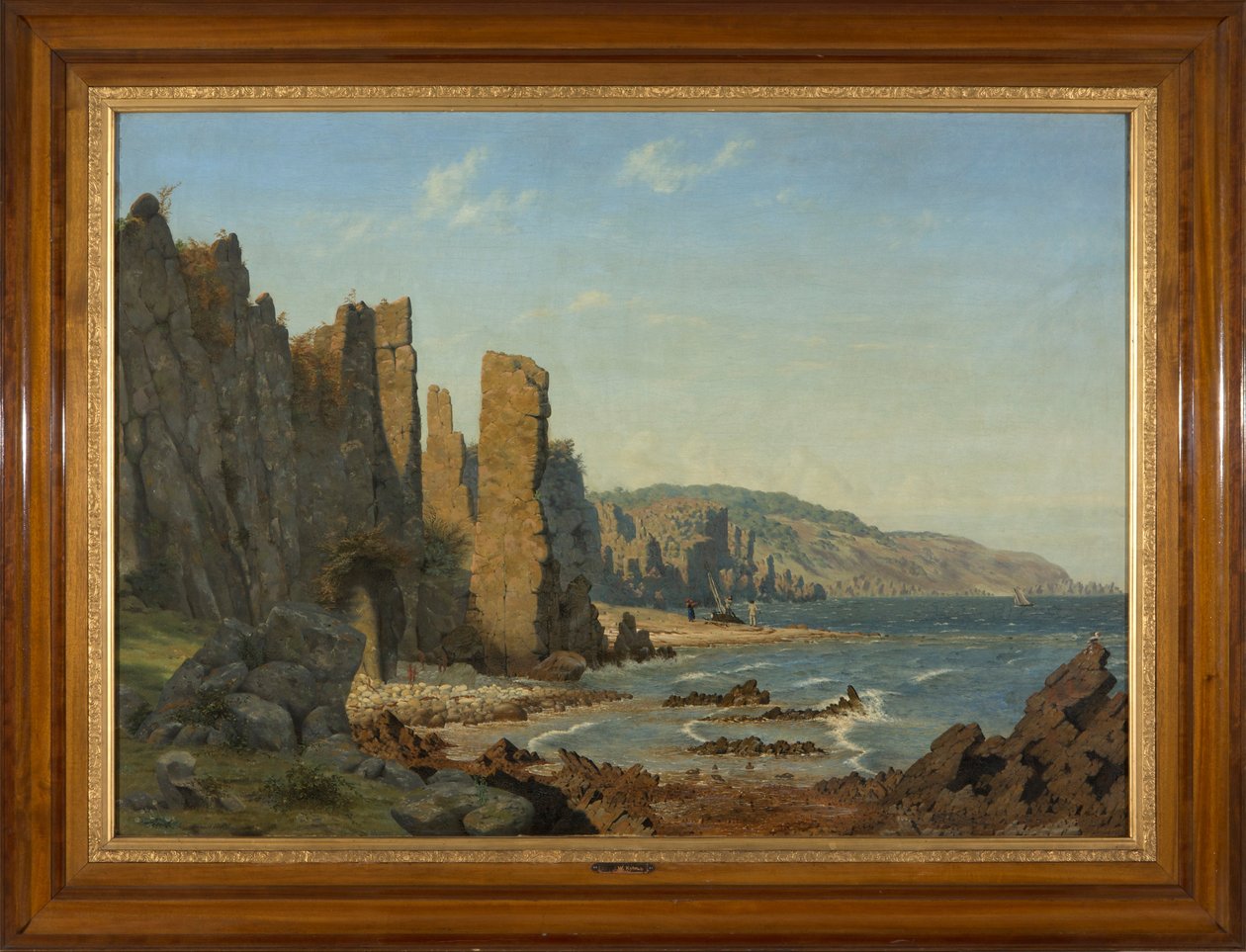 Strandformasjon på Bornholm. Scene fra Rø av Vilhelm Kyhn