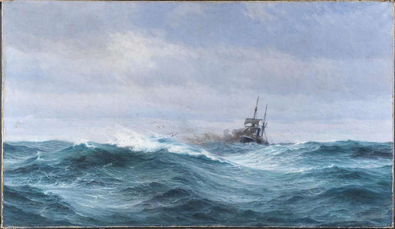 Et skip i en storm på Atlanterhavet av Vilhelm Arnesen