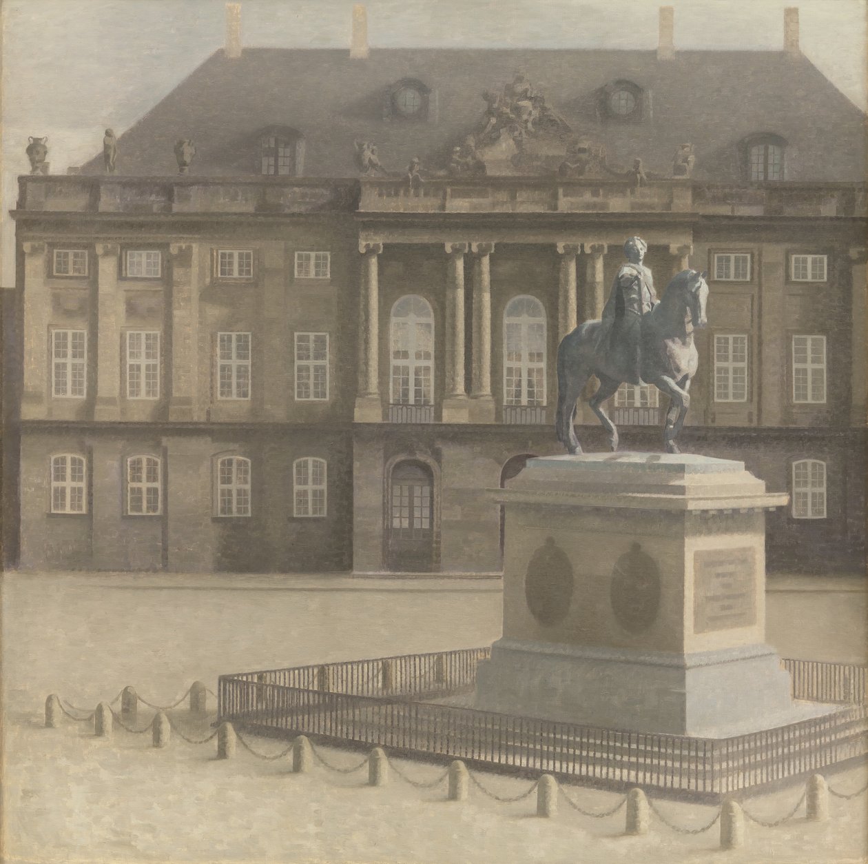 Amalienborg Square, København av Vilhelm Hammershøi