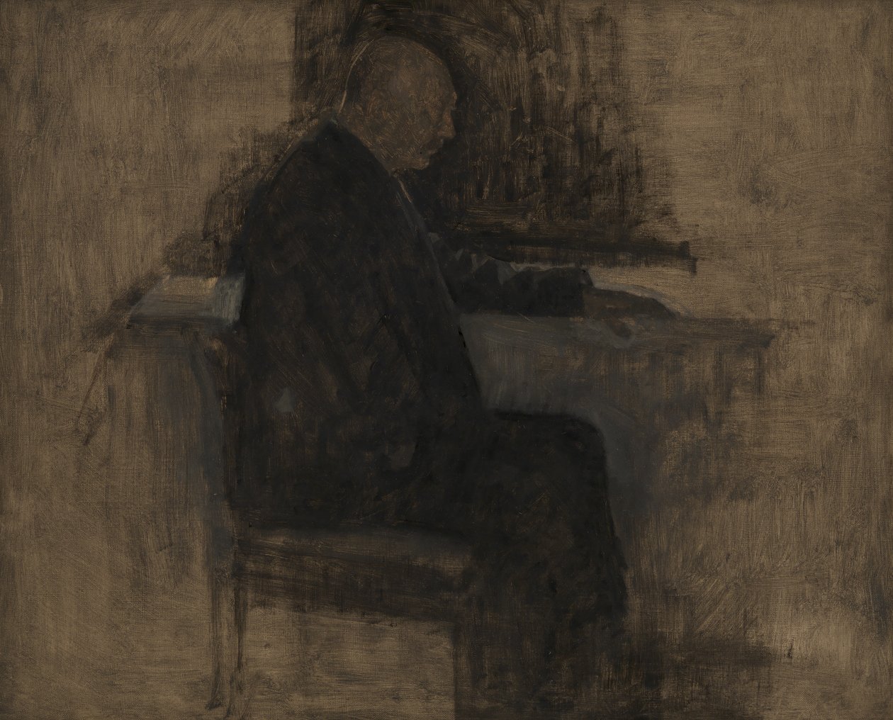 Arkitekt Thorvald Bindesbøll av Vilhelm Hammershøi