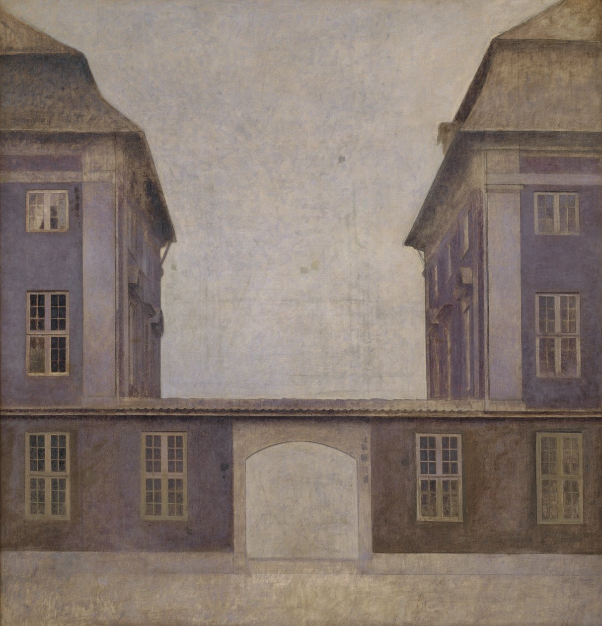 The Buildings of the Asiatic Company, sett fra St. Annæ Street, København av Vilhelm Hammershøi