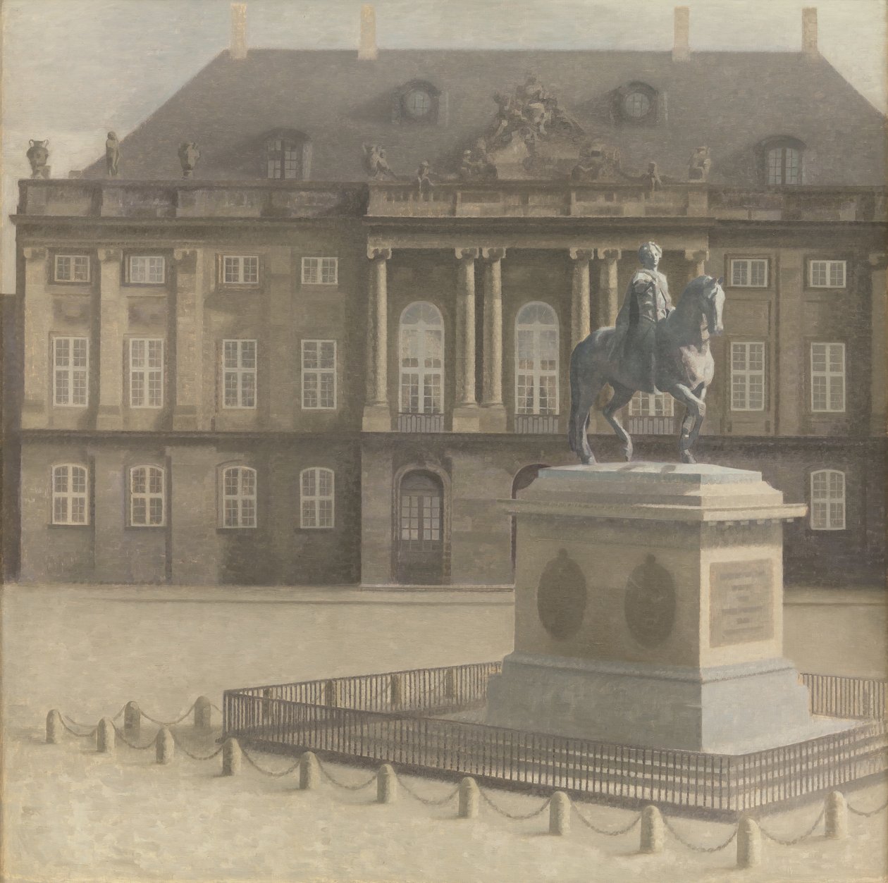Amalienborg Square, København av Vilhelm Hammershøi