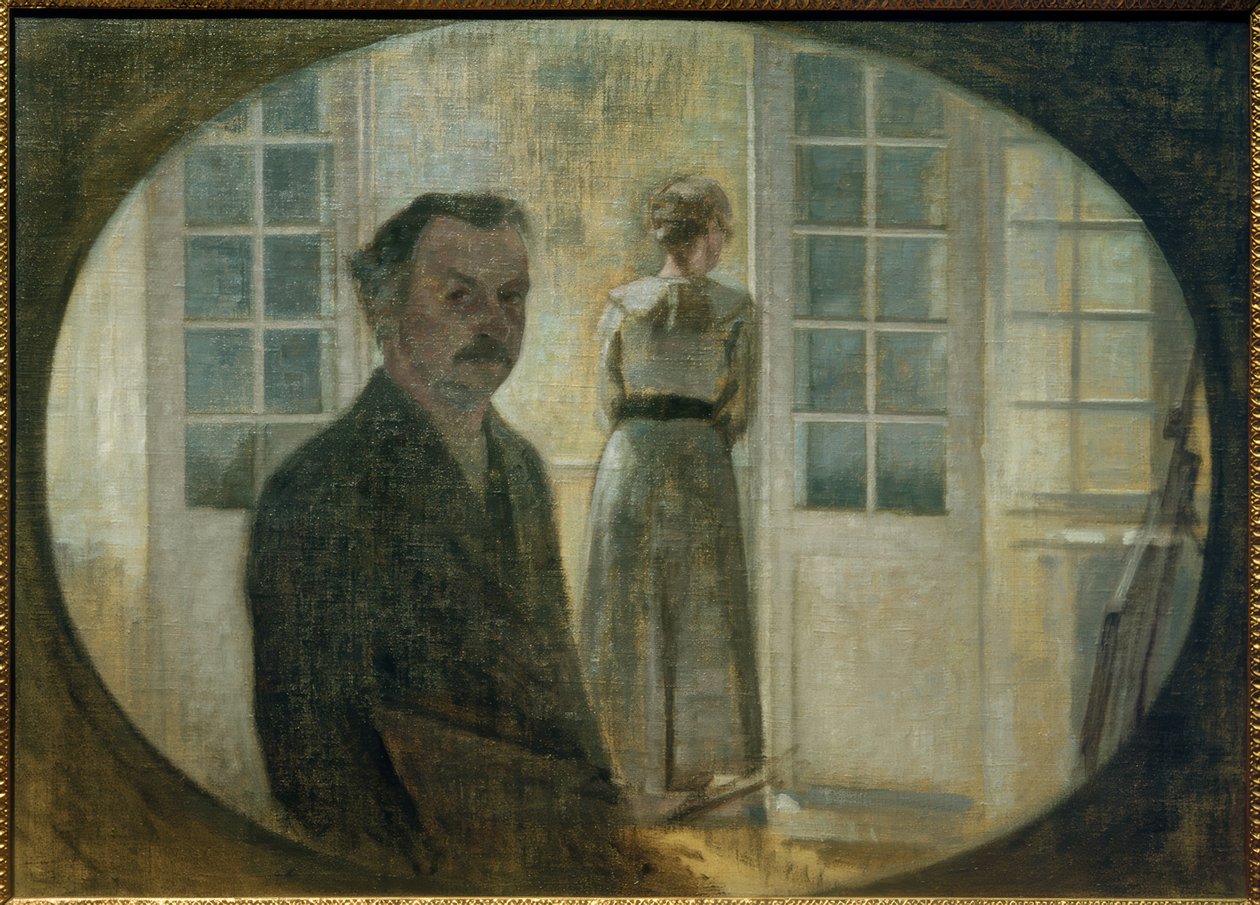 Kunstneren og hans kone av Vilhelm Hammershoi