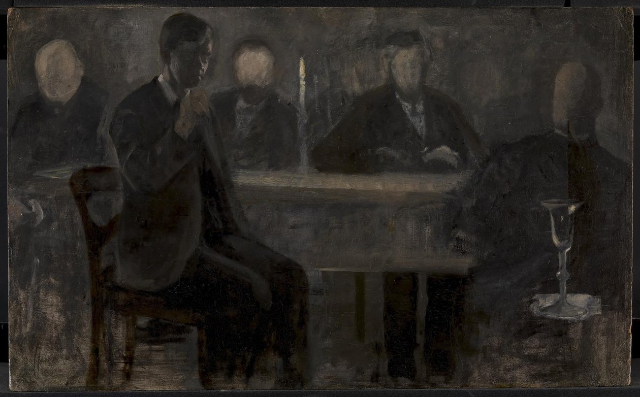 Fem portretter. Studie for maleri i Thielska Galleriet, Stockholm av Vilhelm Hammershøi