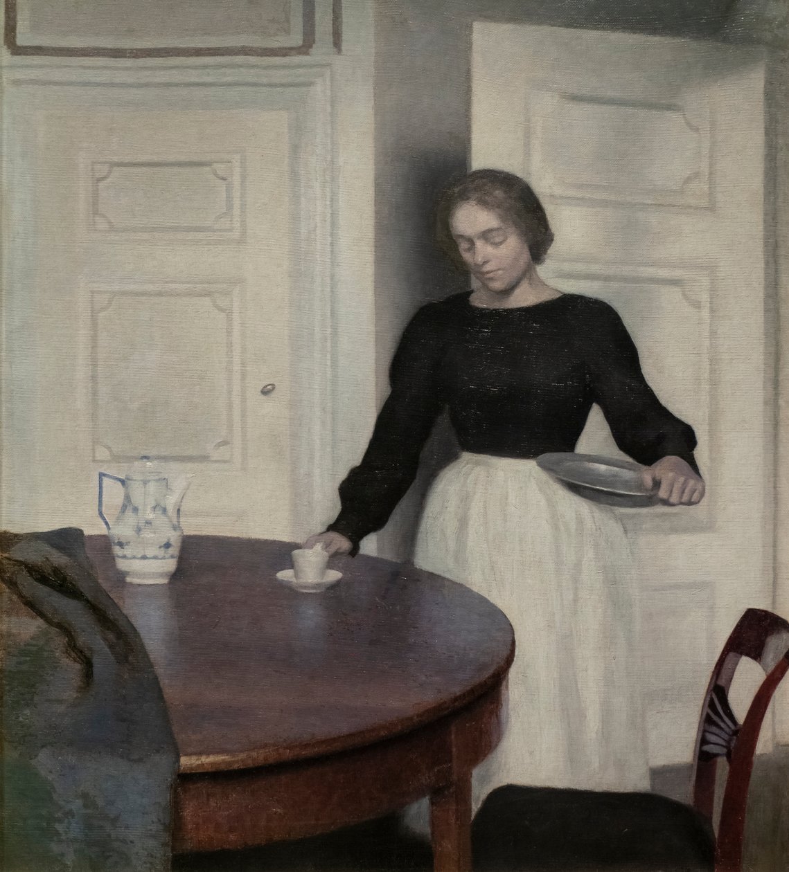Interiør, Strandgade 30, detalj, 1899 av Vilhelm Hammershoi
