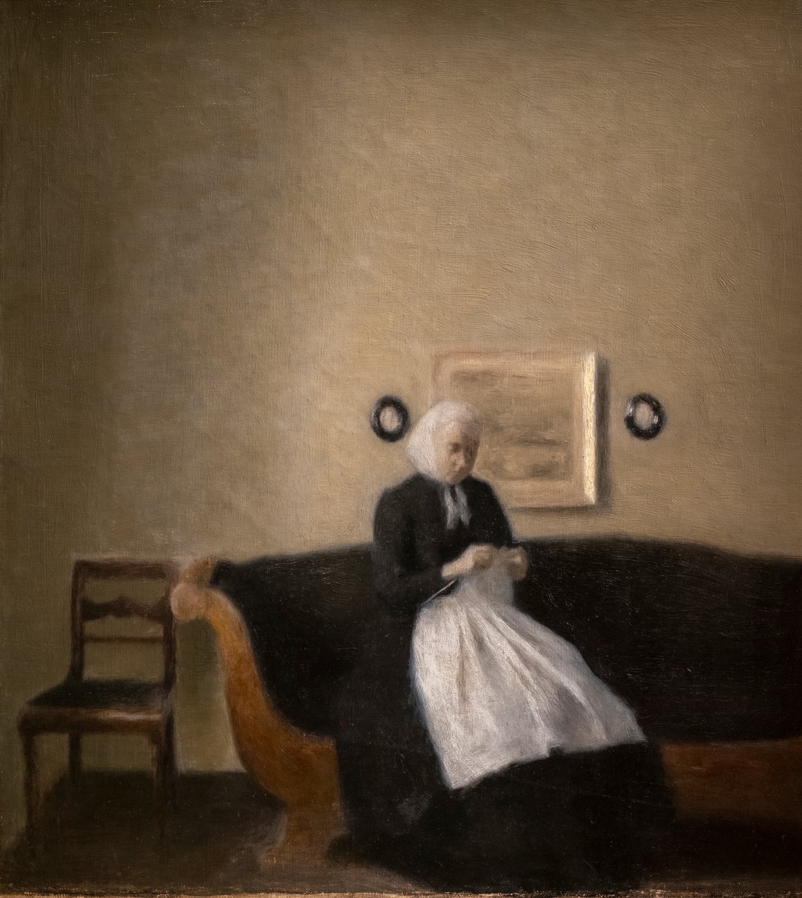 Interiør med kunstnerens mor av Vilhelm Hammershoi
