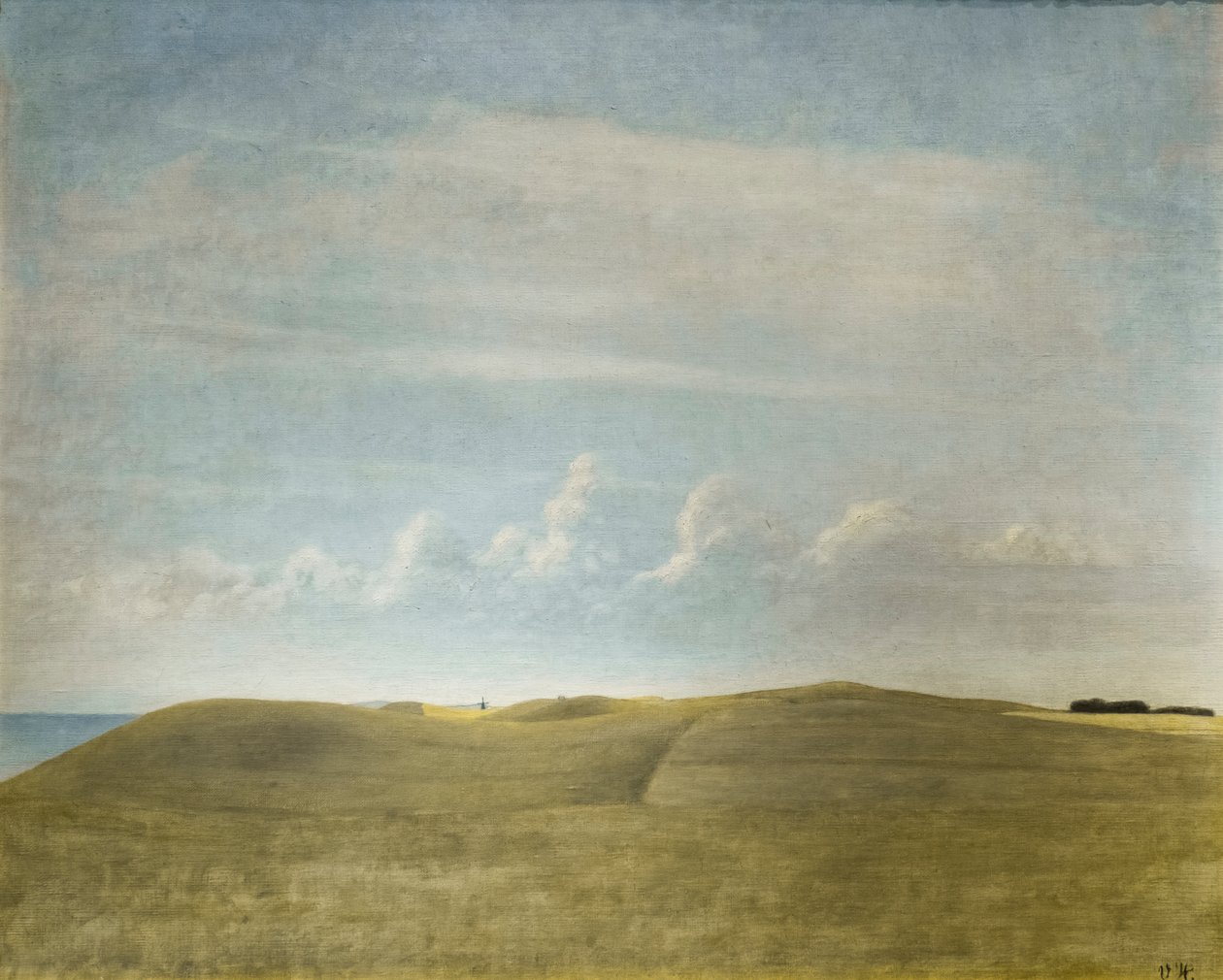 Landskap (utsikt over Refsnaes) av Vilhelm Hammershoi
