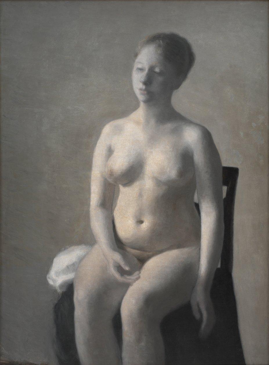 Naken kvinnelig modell, 1889 av Vilhelm Hammershoi
