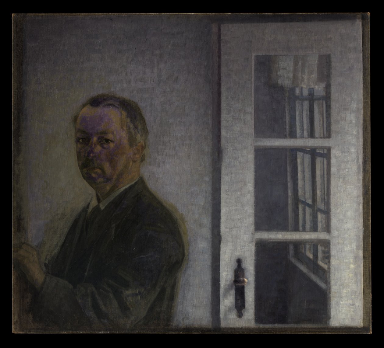 Selvportrett på Spurveskjul av Vilhelm Hammershøi