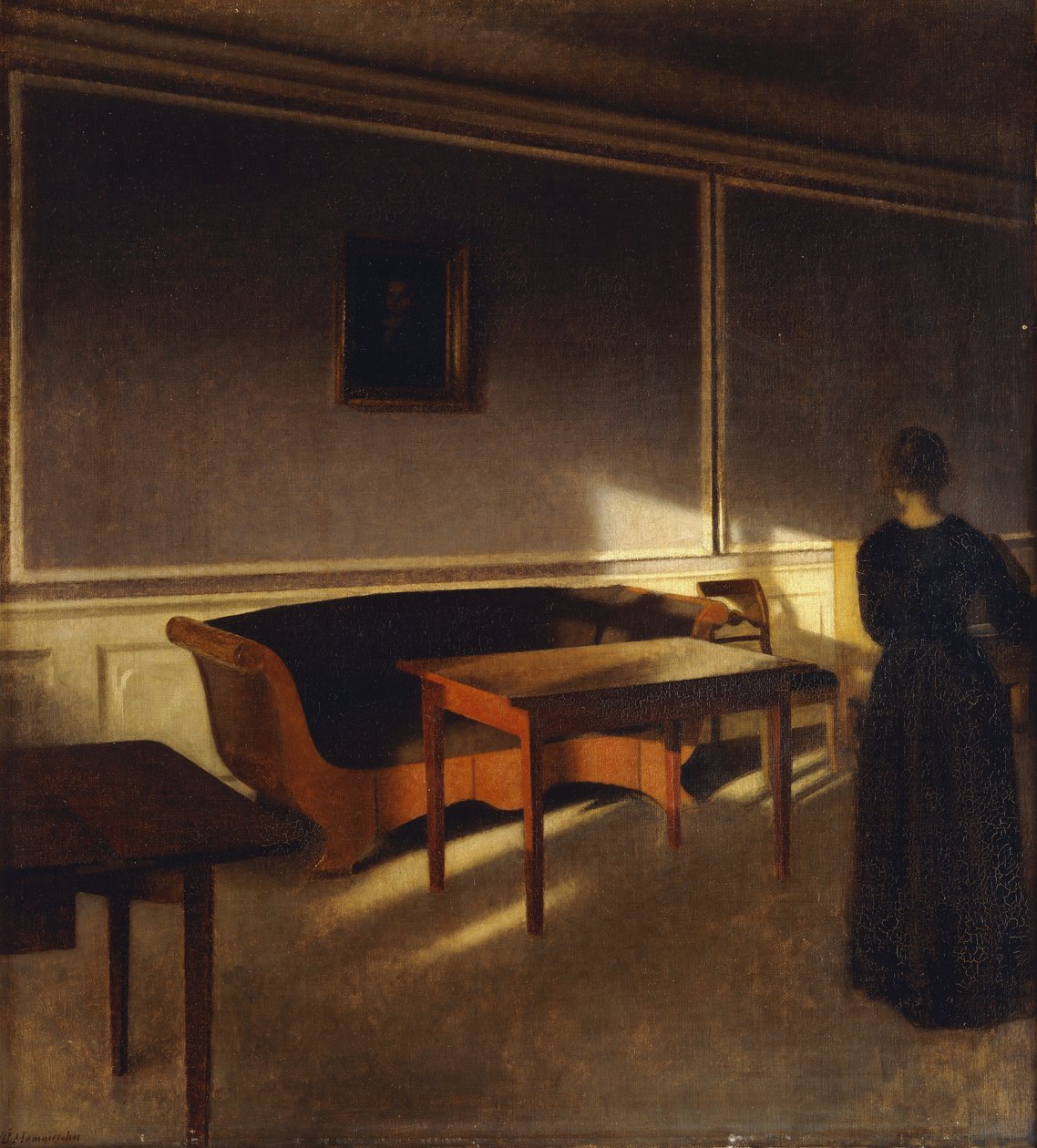 Sunshine In The Living Room, nr. 1, 1903 av Vilhelm Hammershoi