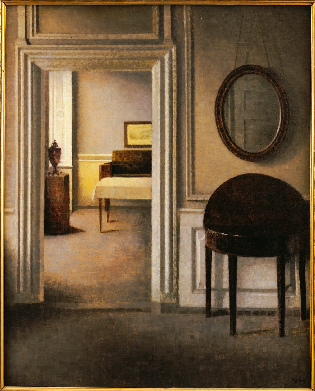 Musikkrommet, Strandgade 30, ca. 1907 av Vilhelm Hammershoi