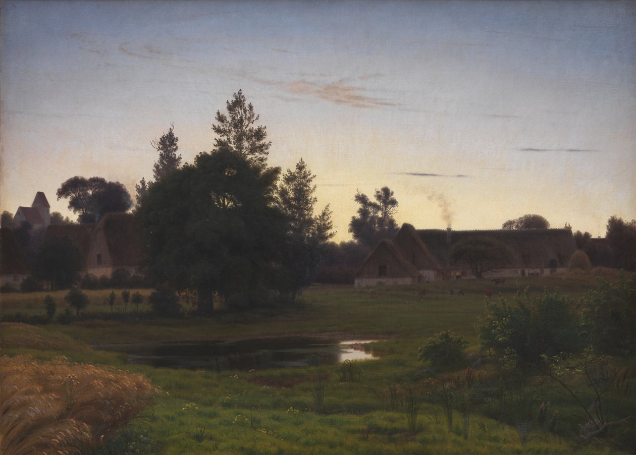 Etter solnedgang i utkanten av en landsby av Vilhelm Kyhn