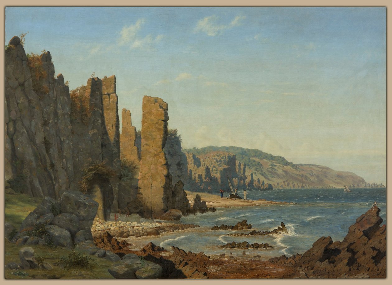 Strandformasjon på Bornholm. Scene fra Rø av Vilhelm Kyhn