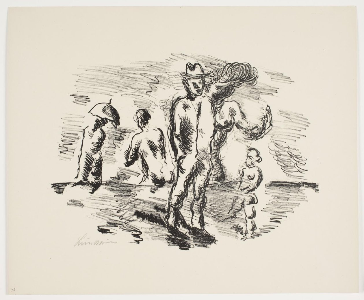Ark fra "Klingens Kunstnermappe nr. 2" av Vilhelm Lundstrøm
