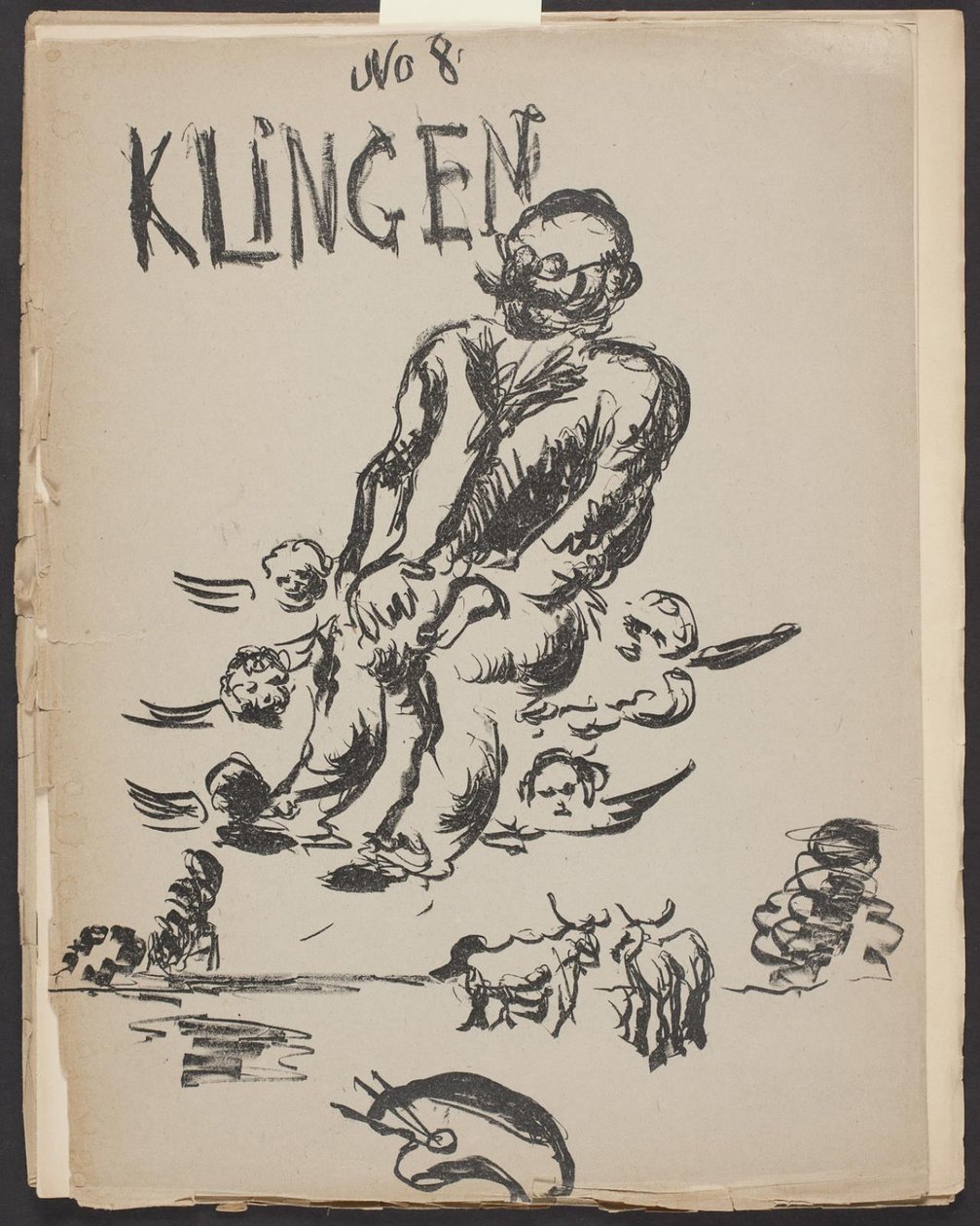 Omslag til Klingen, Vol. III, nr. 8 av Vilhelm Lundstrøm