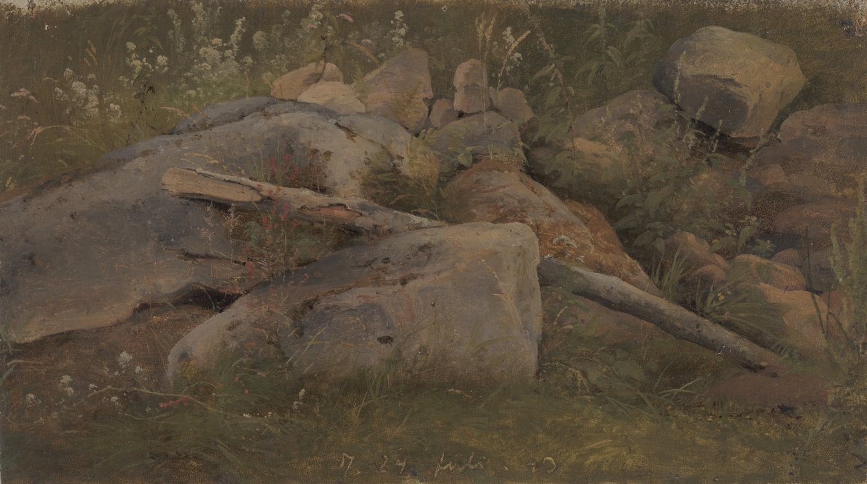 Studie av en steinhaug av Vilhelm Petersen