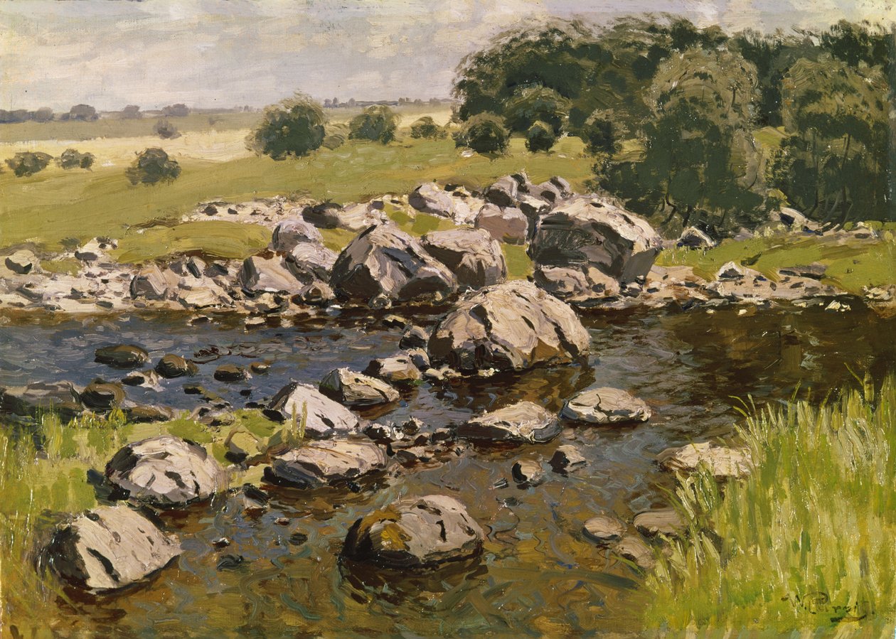 Landskap med steiner, ca. 1910 av Vilhelms Purvitis