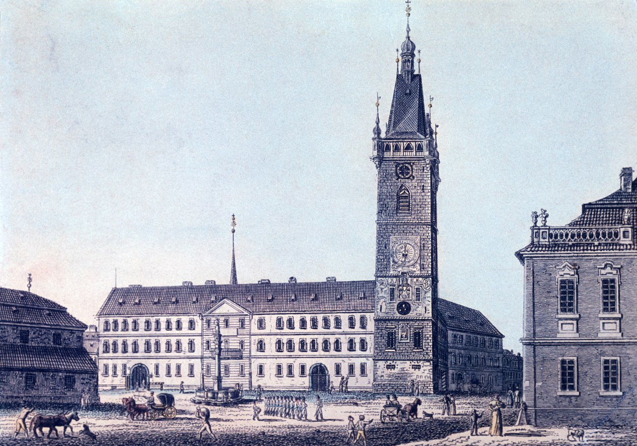 Nytt rådhus, ca. 1830 av Vincenc Morstadt