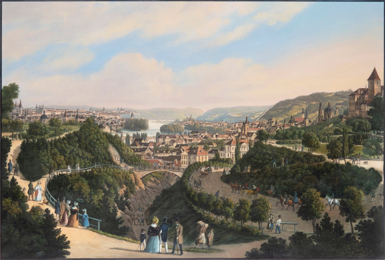 New Town, Vysehrad og Smichov, ca. 1830. av Vincenc Morstadt
