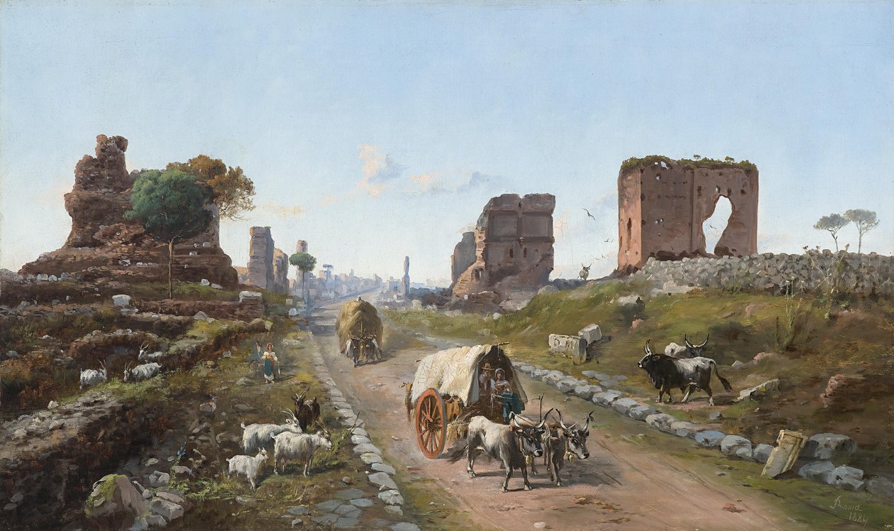 Via Appia på nivå med Quarto Miglio av Vincenco Giovannini