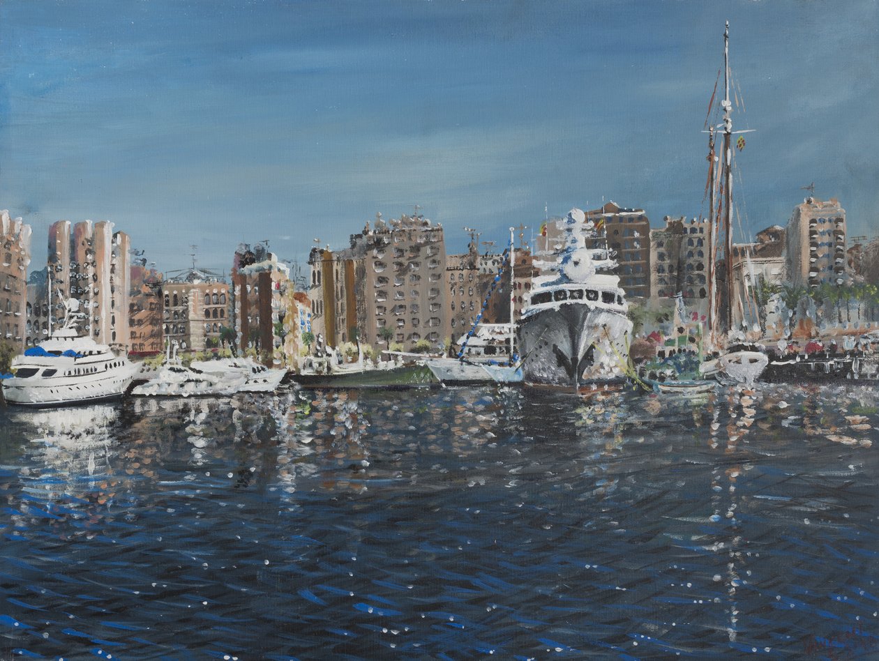 Barcelona, 1998, (akryl på lerretstavle) av Vincent Alexander Booth