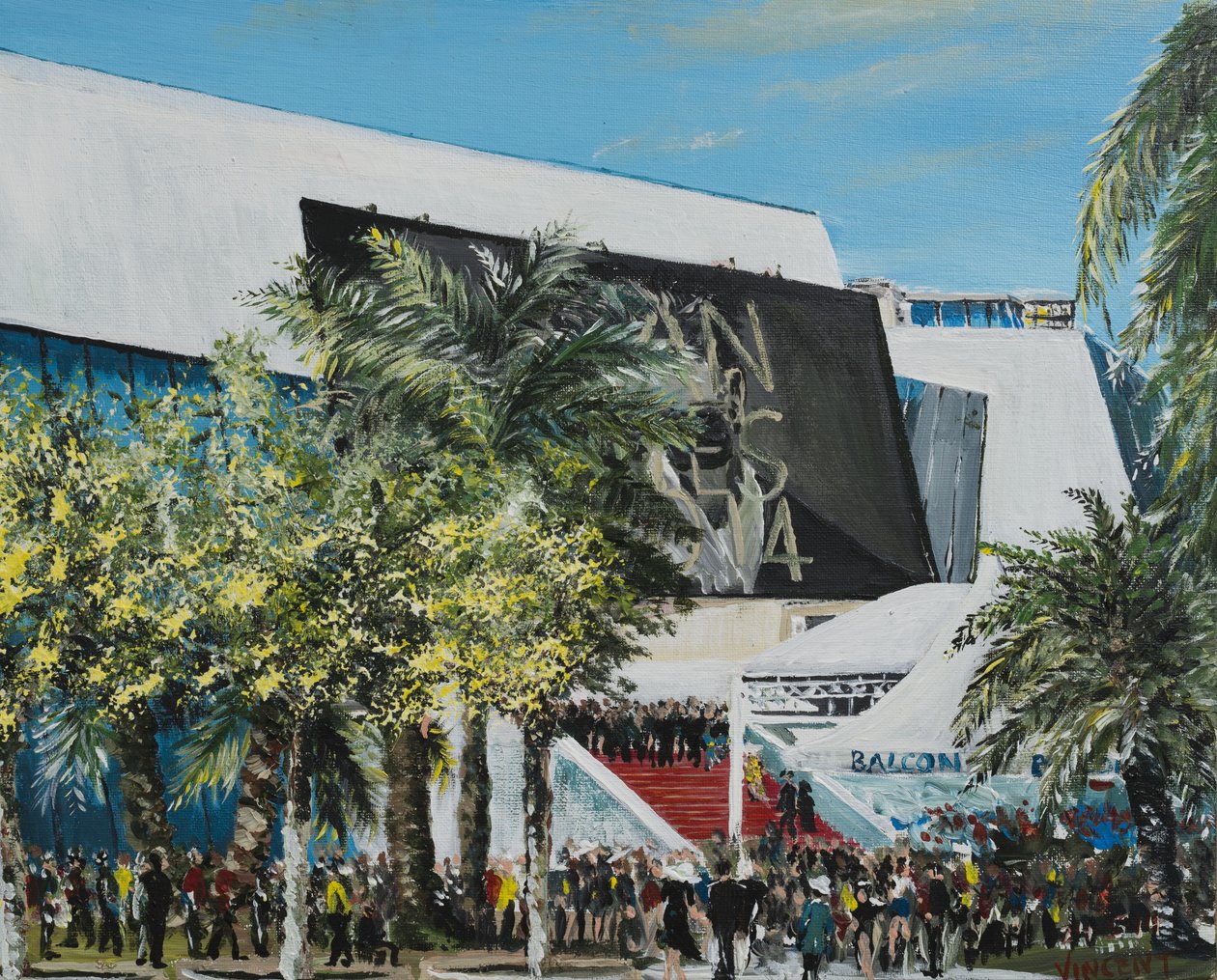 Cannes 2014, 2014, (akryl på lerretstavle) av Vincent Alexander Booth