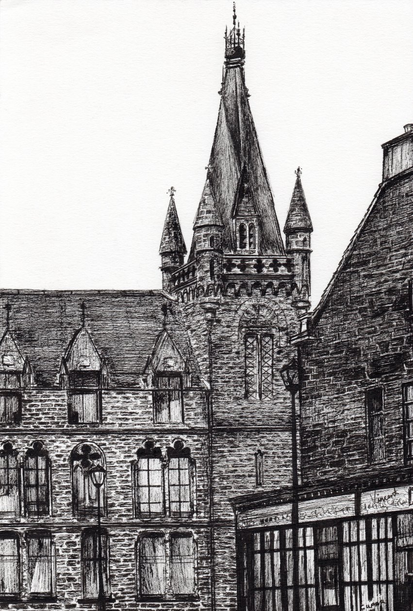 Cupar, 2007, (blekk på papir) av Vincent Alexander Booth