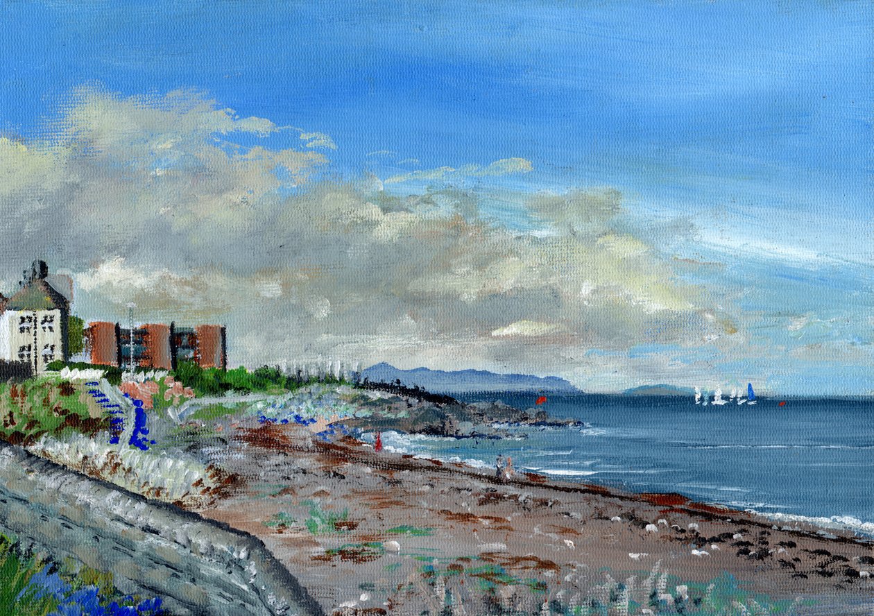 Greystones Ireland, 2001, (akryl på lerretstavle) av Vincent Alexander Booth