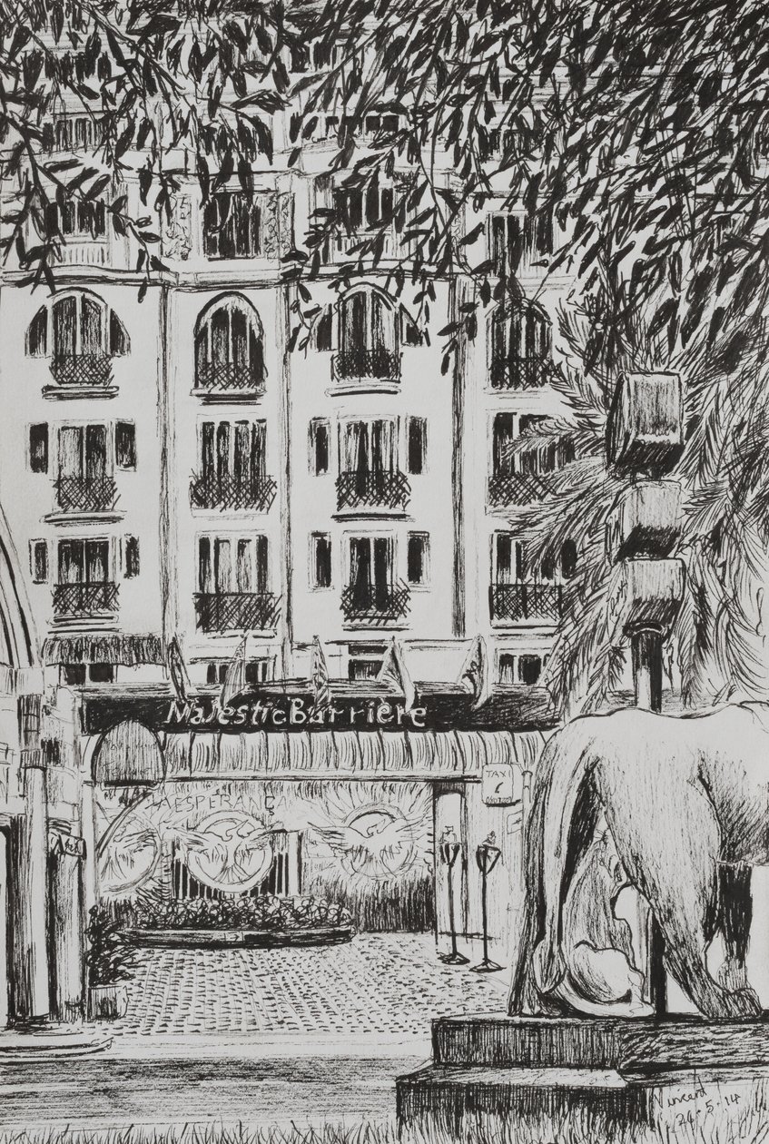 Majestic Cannes Film Festival Fashion TV-inngang, 2014, (blekk på papir) av Vincent Alexander Booth