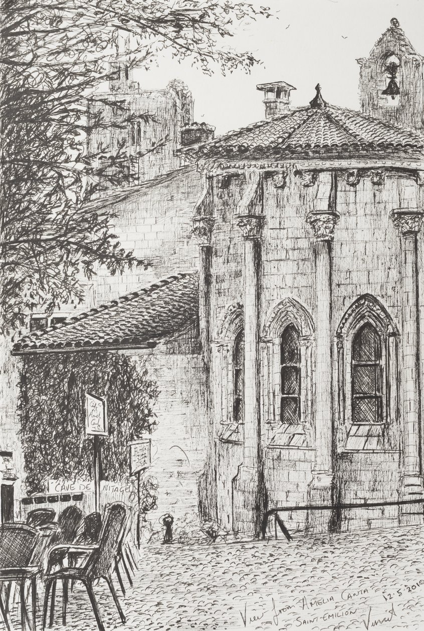 Saint Emilion Frankrike, 2010, (blekk på papir) av Vincent Alexander Booth