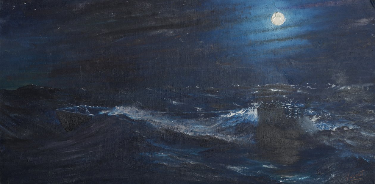 The Tell tale Moon, 1995, (olje på lerretstavle) av Vincent Alexander Booth