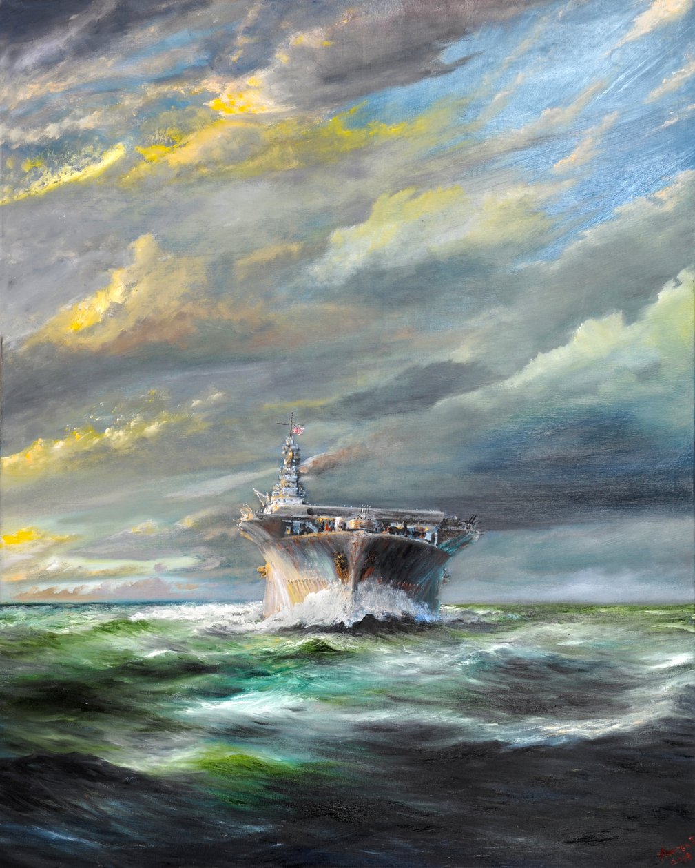 USS Enterprise returnerer til Pearl, 2019, av Vincent Alexander Booth