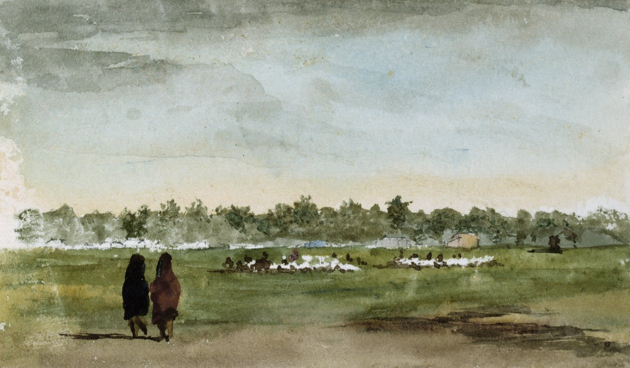Osage Race Course, Southern Kansas, 1869-71 (wc på papir) av Vincent Colyer