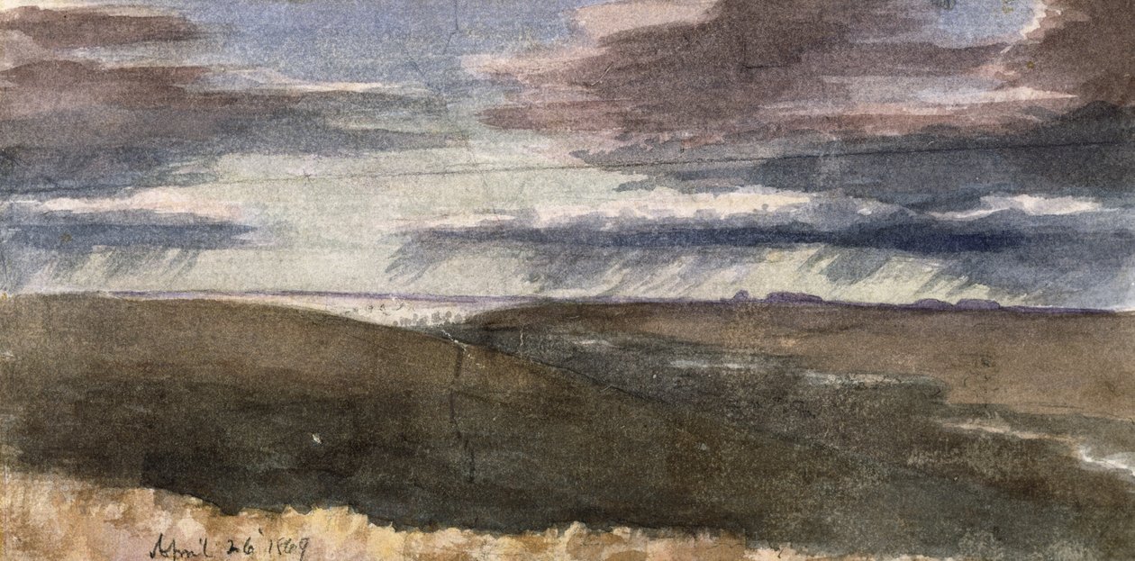 Southwestern Scene, 26. april 1869 (wc på papir) av Vincent Colyer