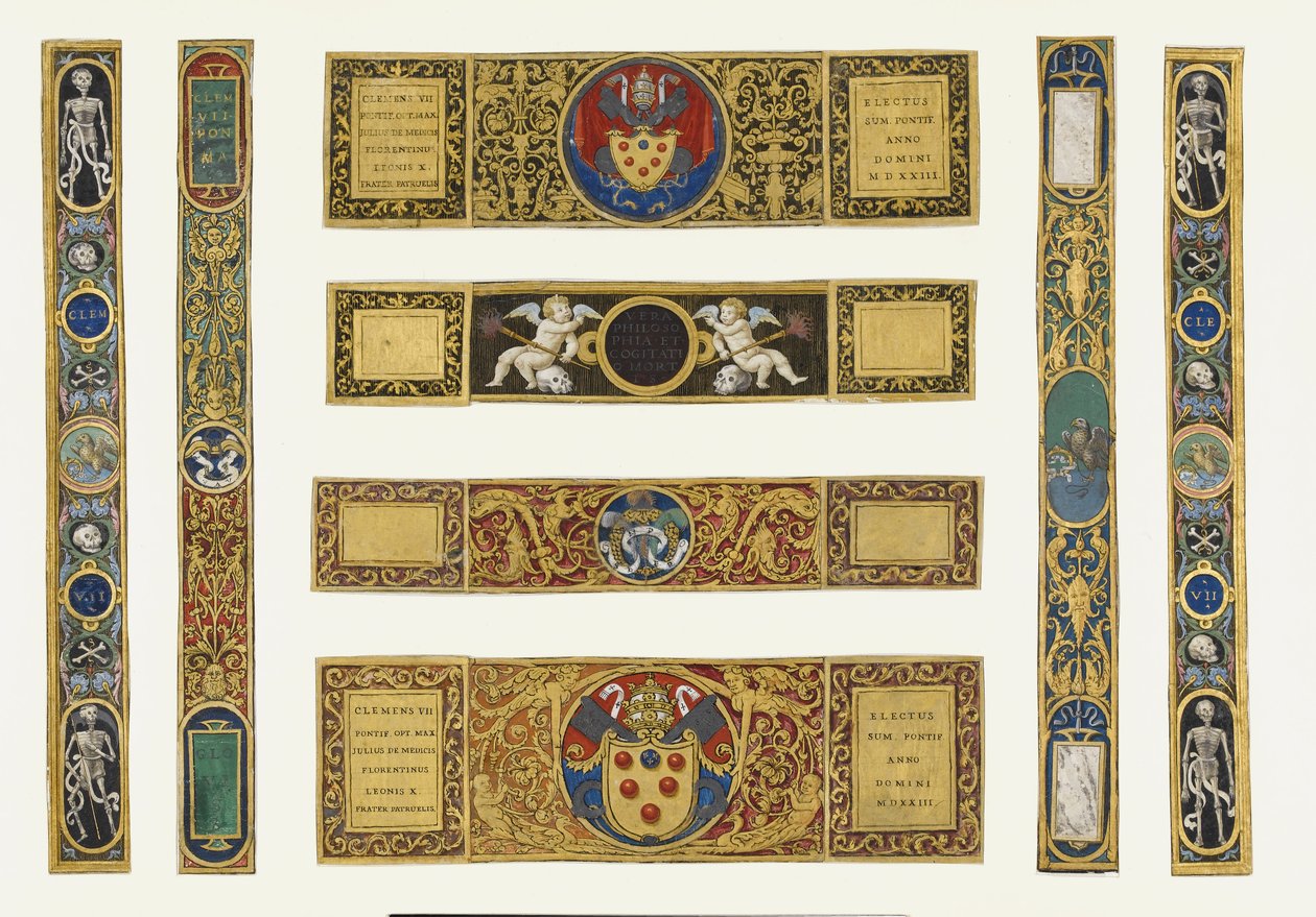 Marlay Cutting Italian 33: Åtte kantstrimler hentet fra et missal av pave Clement VII, etter 1523 (pergament) av Vincent Raymond
