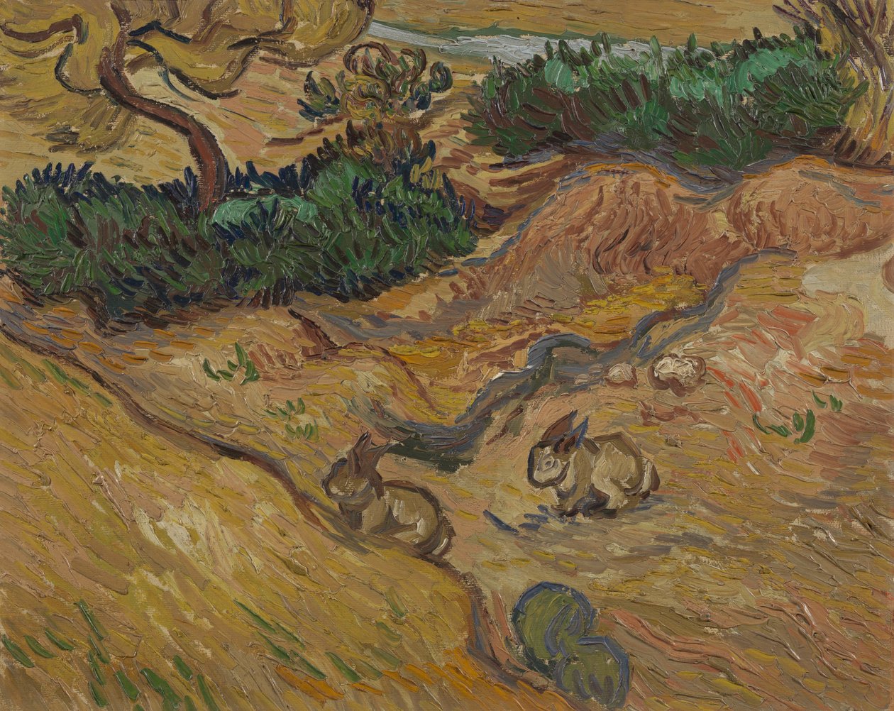Landskap med kaniner av Vincent van Gogh