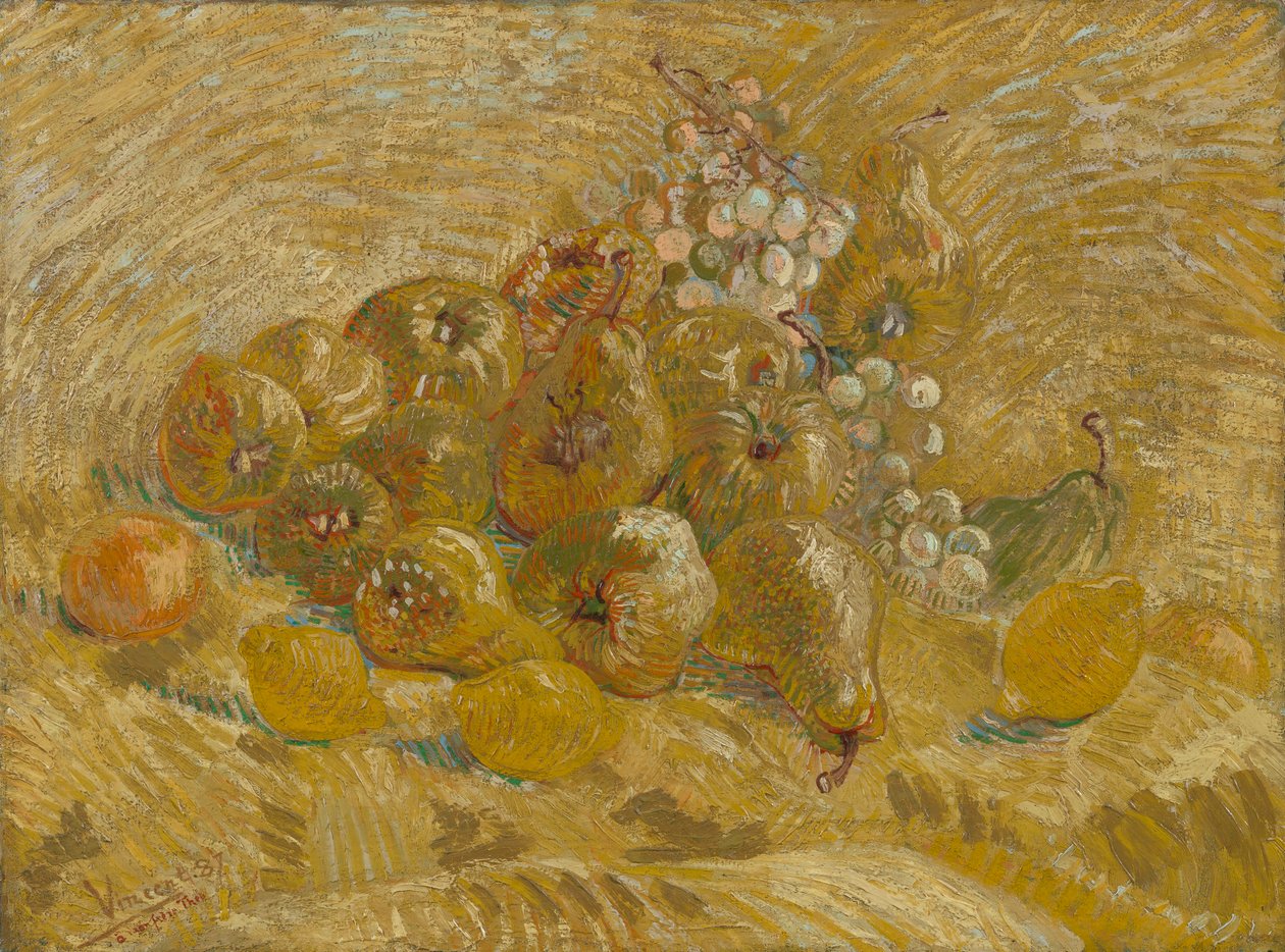 Quince, sitroner, pærer og druer av Vincent van Gogh