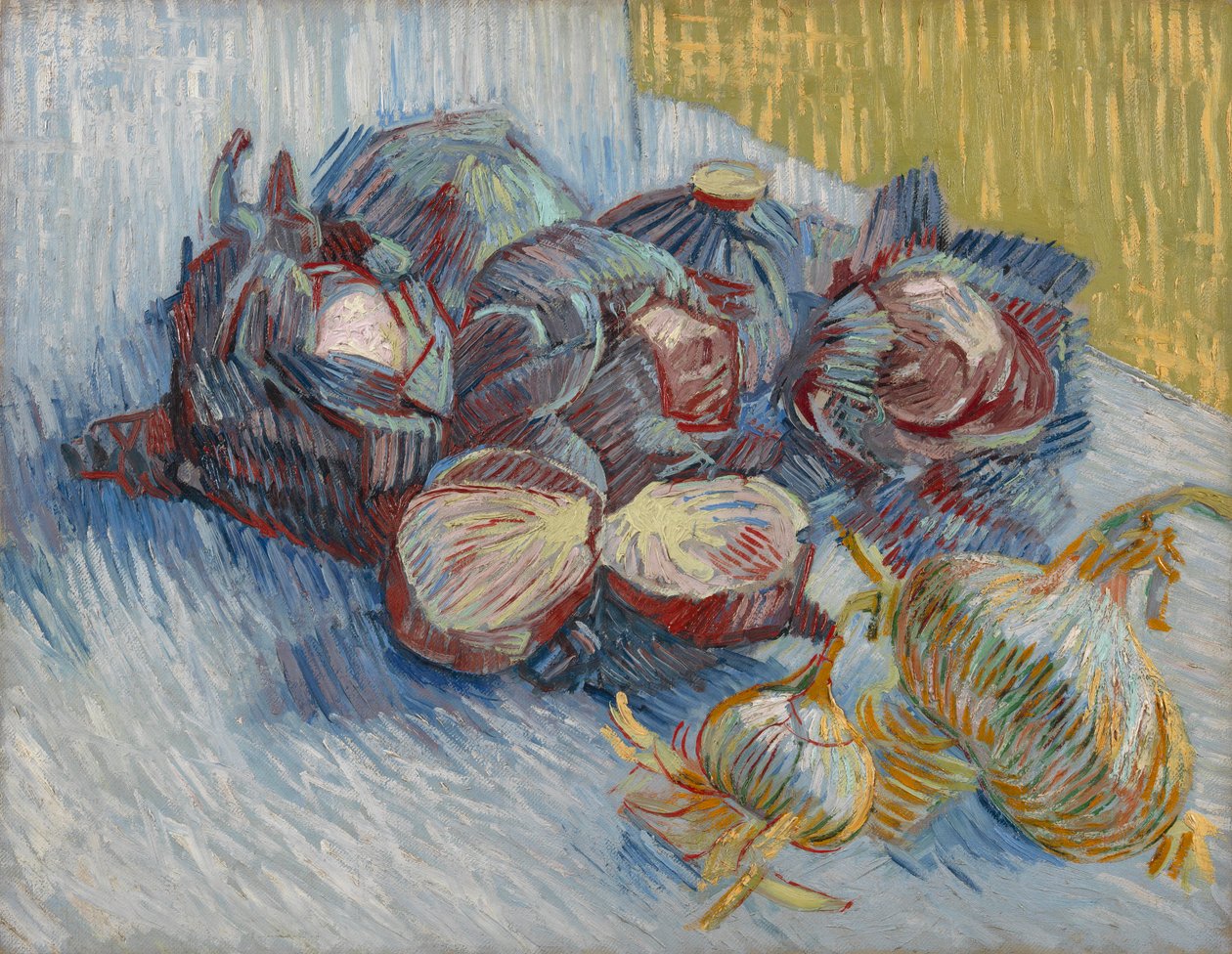 Rødkål og løk av Vincent van Gogh