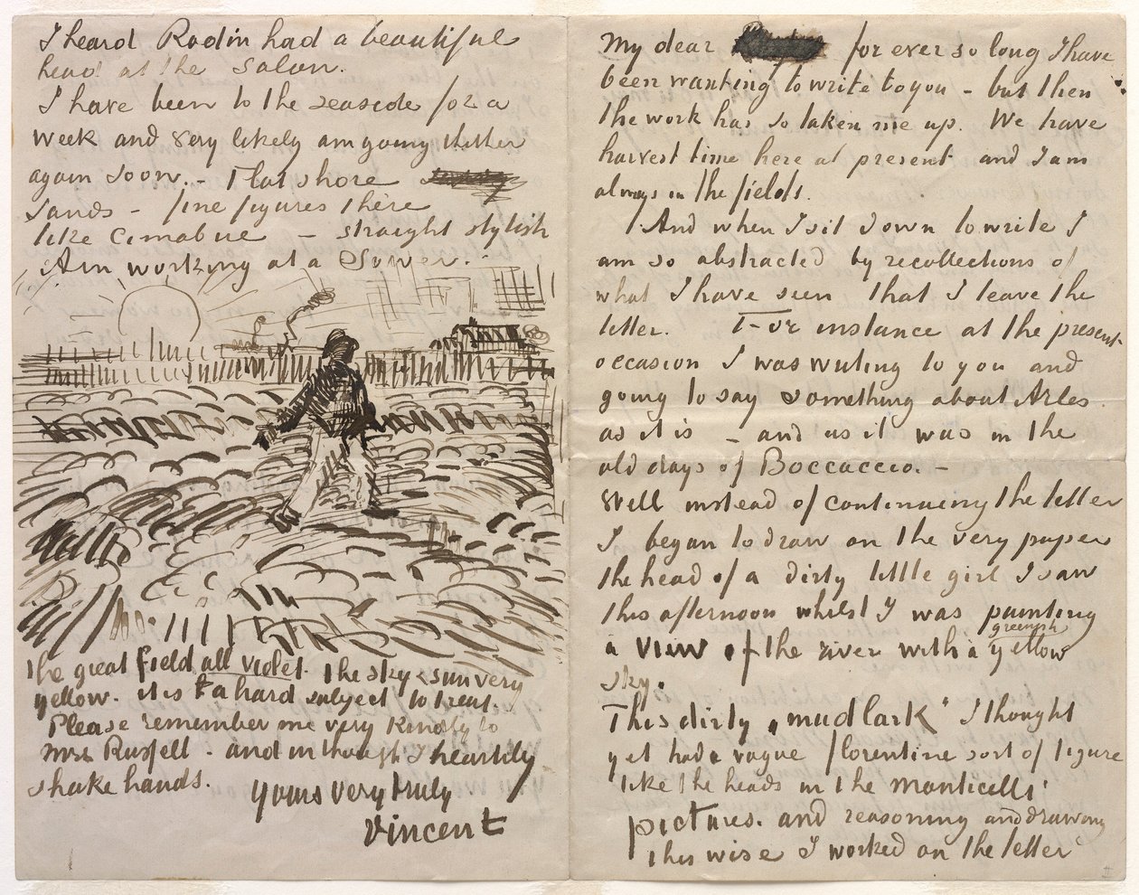 Brev til John Peter Russell av Vincent van Gogh