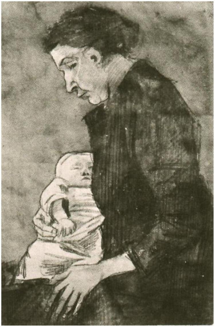 Se Nursing Baby av Vincent van Gogh