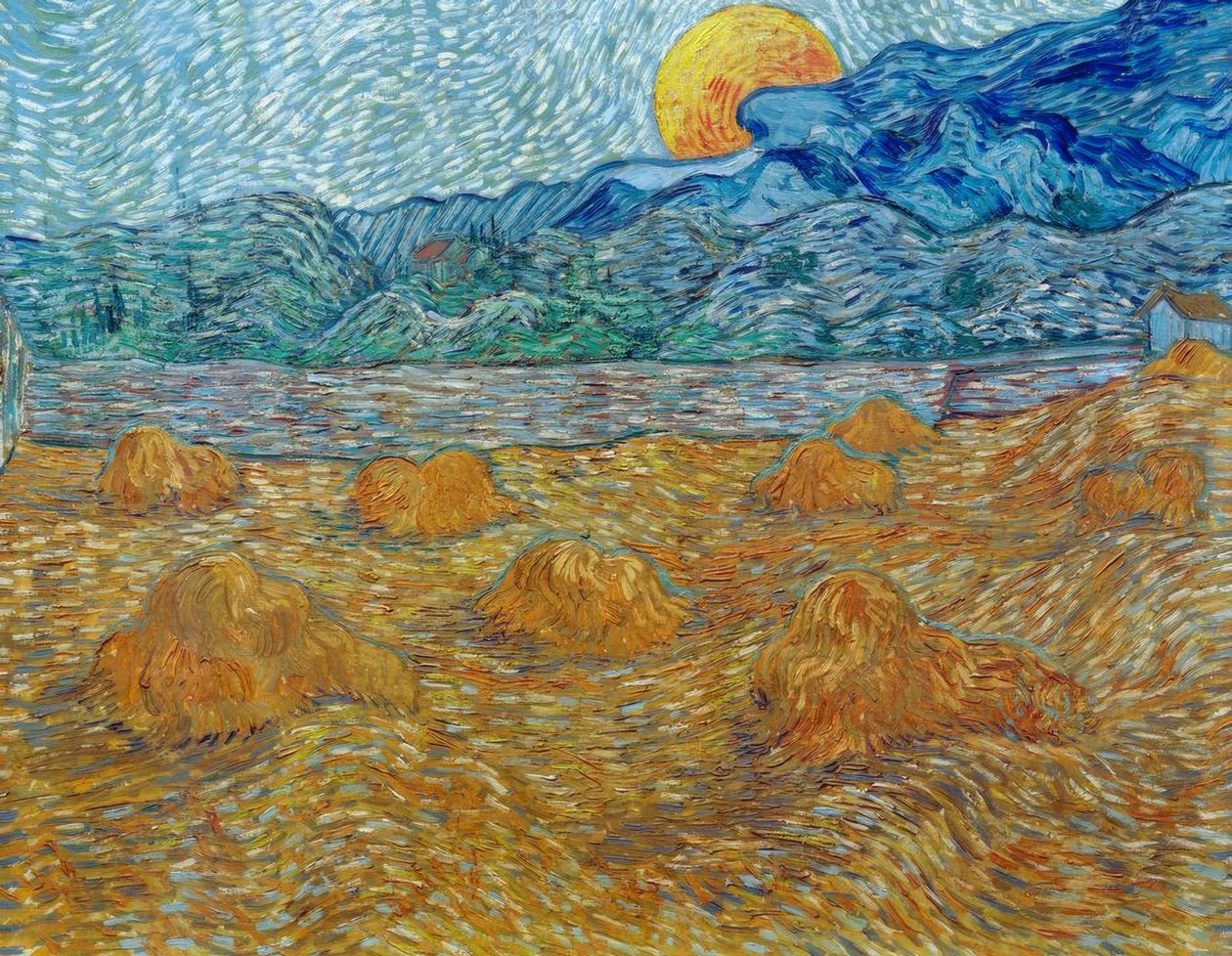 Kveldslandskap ved måneoppgang av Vincent van Gogh