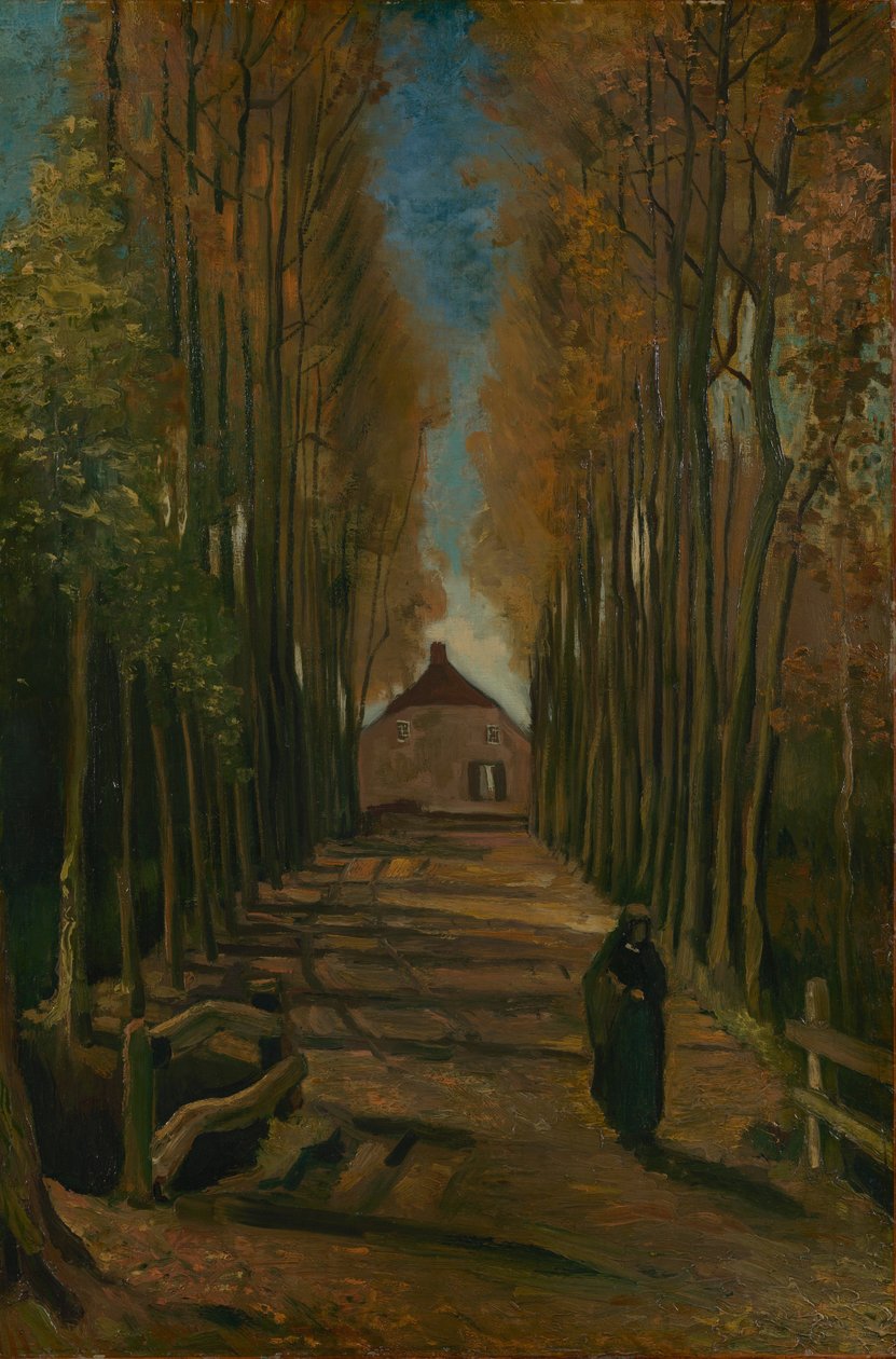 Avenue of Poplars om høsten av Vincent van Gogh