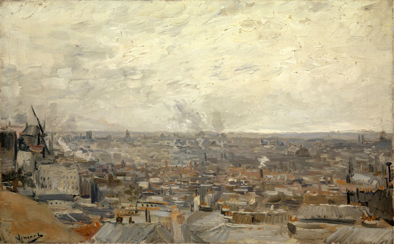 Utsikt over Paris fra Montmartre av Vincent van Gogh