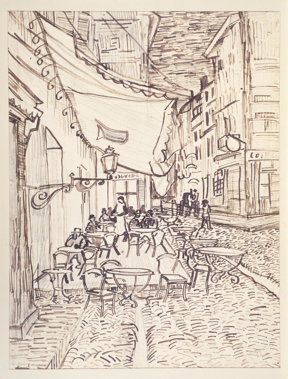 Kaféterrasse om natten av Vincent van Gogh