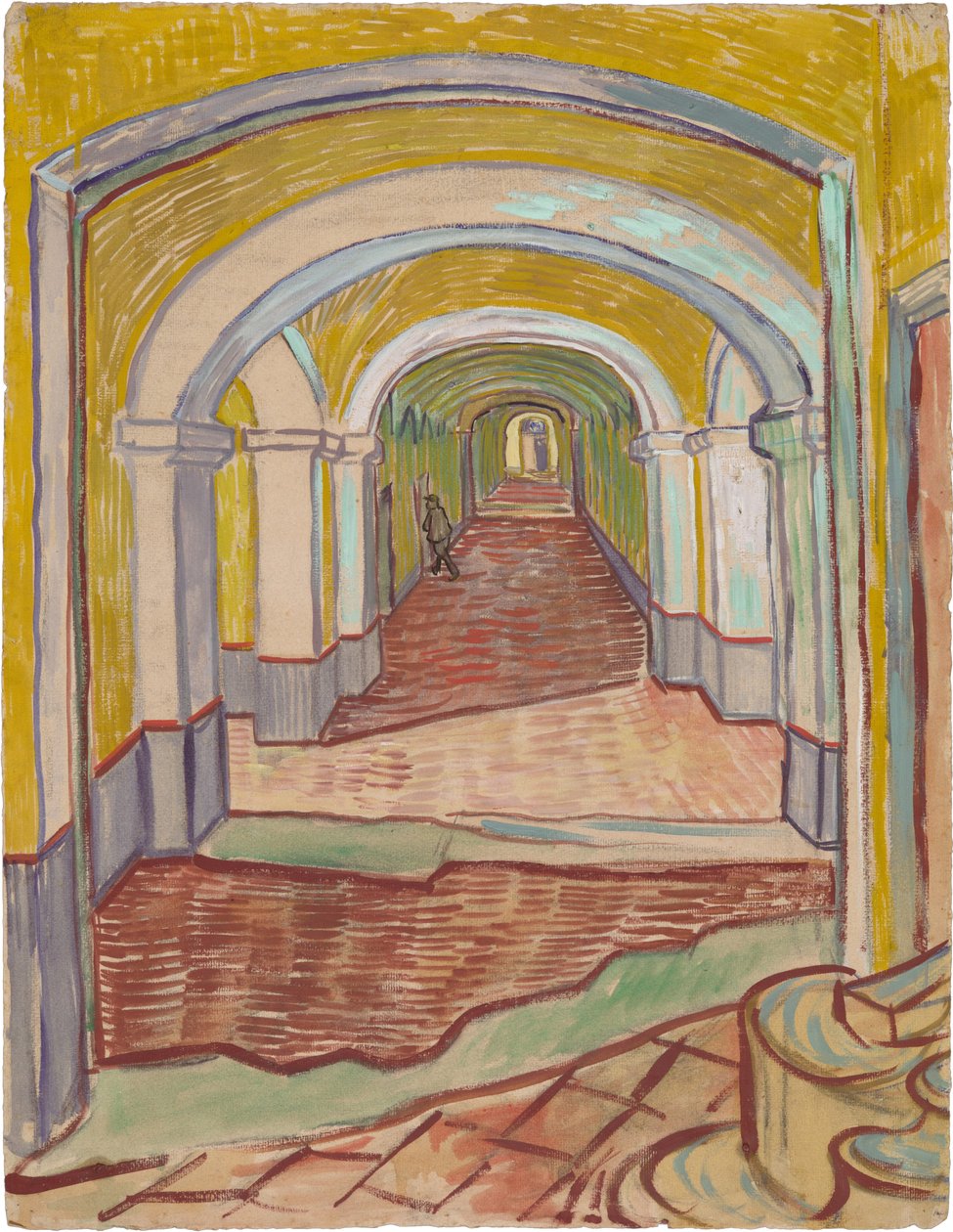 Korridor på Saint-Paul sykehus av Vincent van Gogh