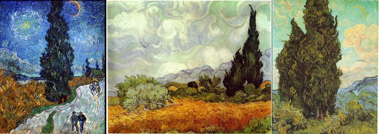 Landevei i Provence om natten av Vincent van Gogh