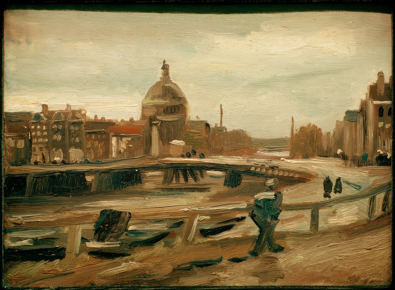 The Singel i Amsterdam av Vincent van Gogh