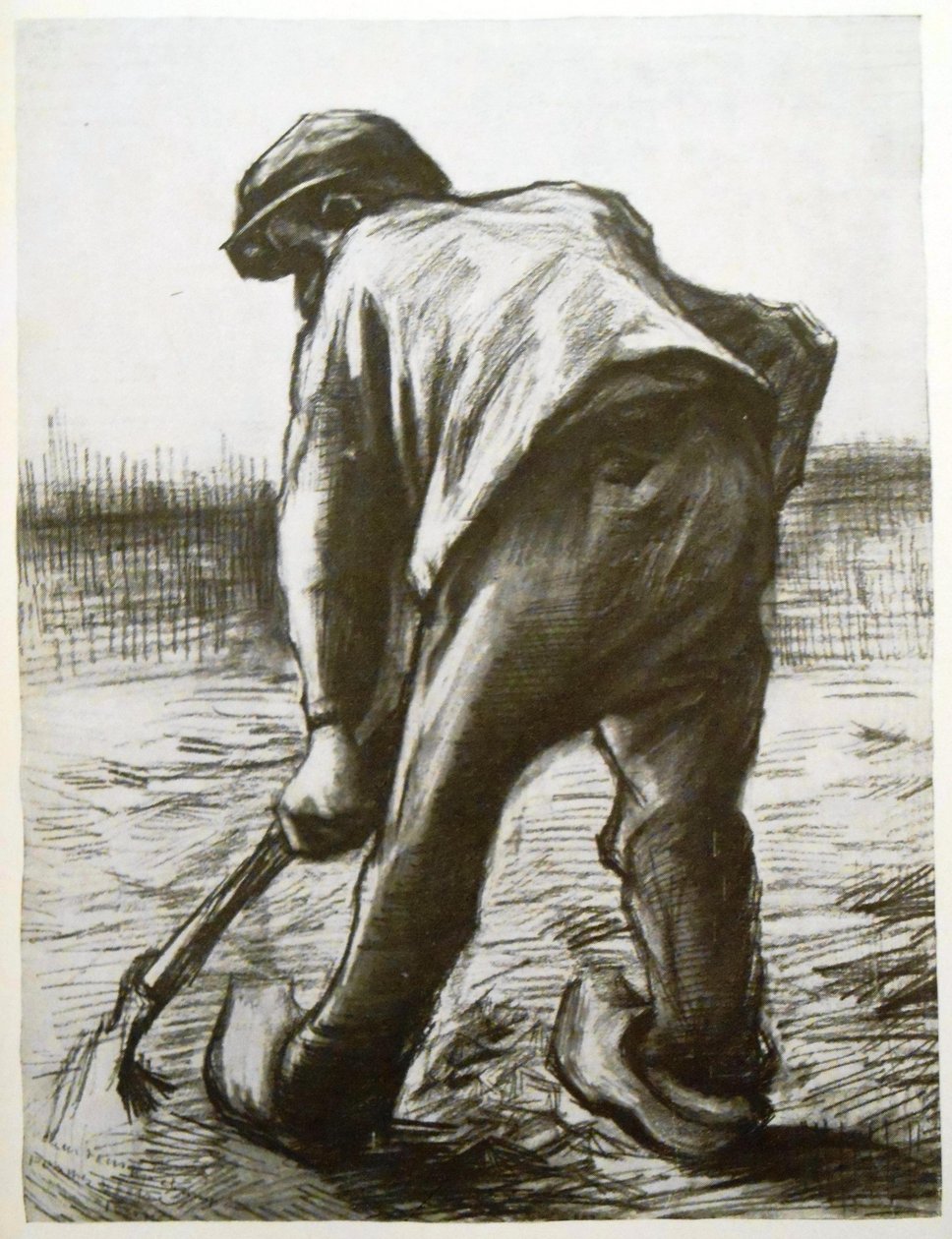 Gravbonde, sett bakfra av Vincent van Gogh